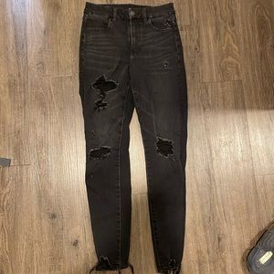 American Eagle black skinny jeans (jeggings)